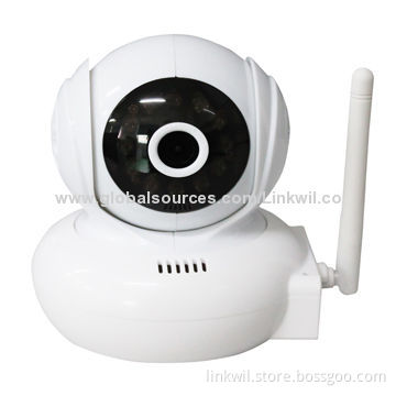Wireless IP Camera with 1,280 x 720 Pixels, Night Vision, Micro SD Card and 2-way Audio